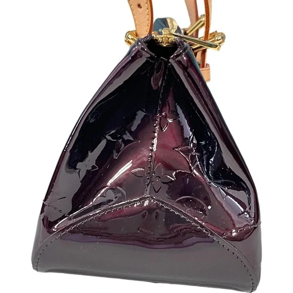 Louis Vuitton Amarante Vernis Patent Rosewood Shoulder Bag Satchel Burgundy - Picture 5 of 12